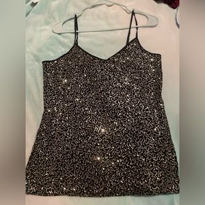 Express Black with Gold Sequins Cami